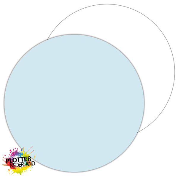 PNL | Blanco dibond muurcirkel - Pastelblauw