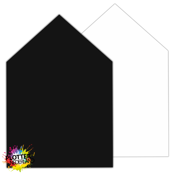 PNL | Dibond huisje (zwart)