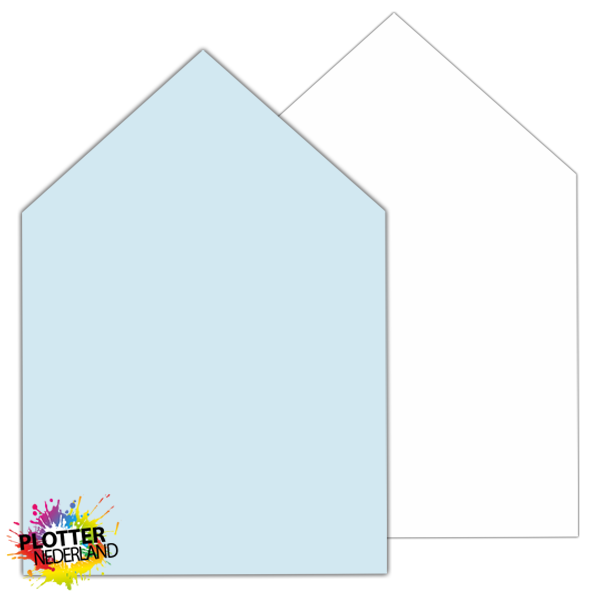 PNL | Dibond huisje (pastelblauw)